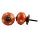 Orange Polka Dot Ceramic Cabinet Knob